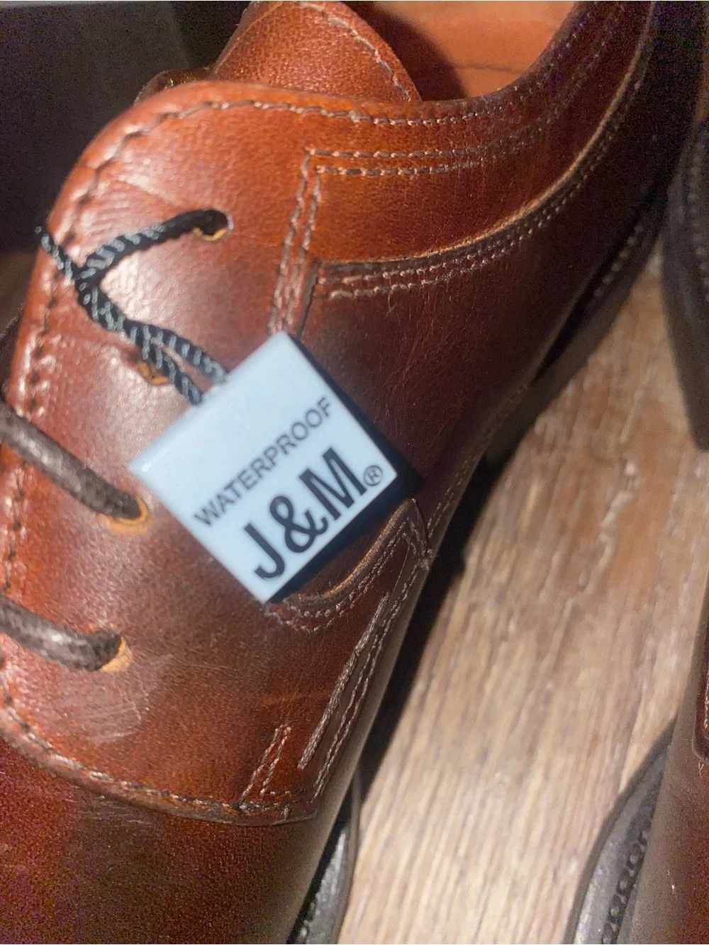 Johnston & Murphy Brown Leather Derby Shoes